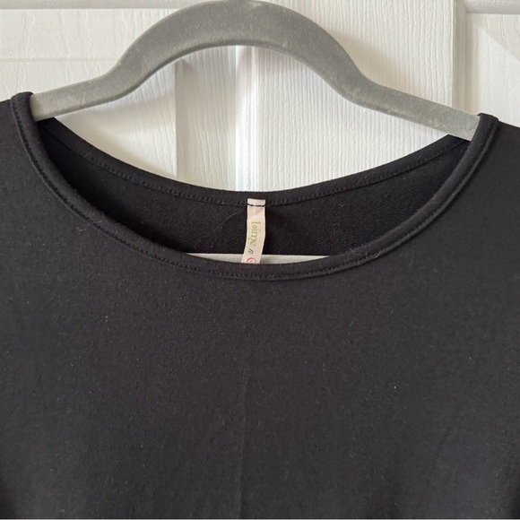 Lime n Chile Black A-Line Cotton Dress, S, Long Sleeves, Pockets NWOT - Picture 4 of 5